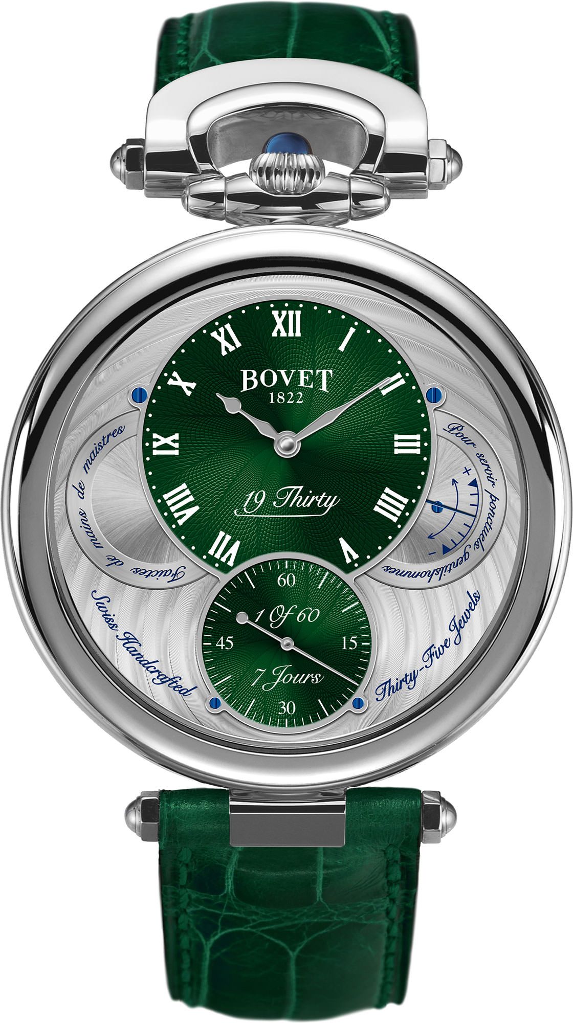 Bovet Fleurier 19Thirty Great Guilloché Green Dial 42 mm Manual Winding Watch For Men - 1