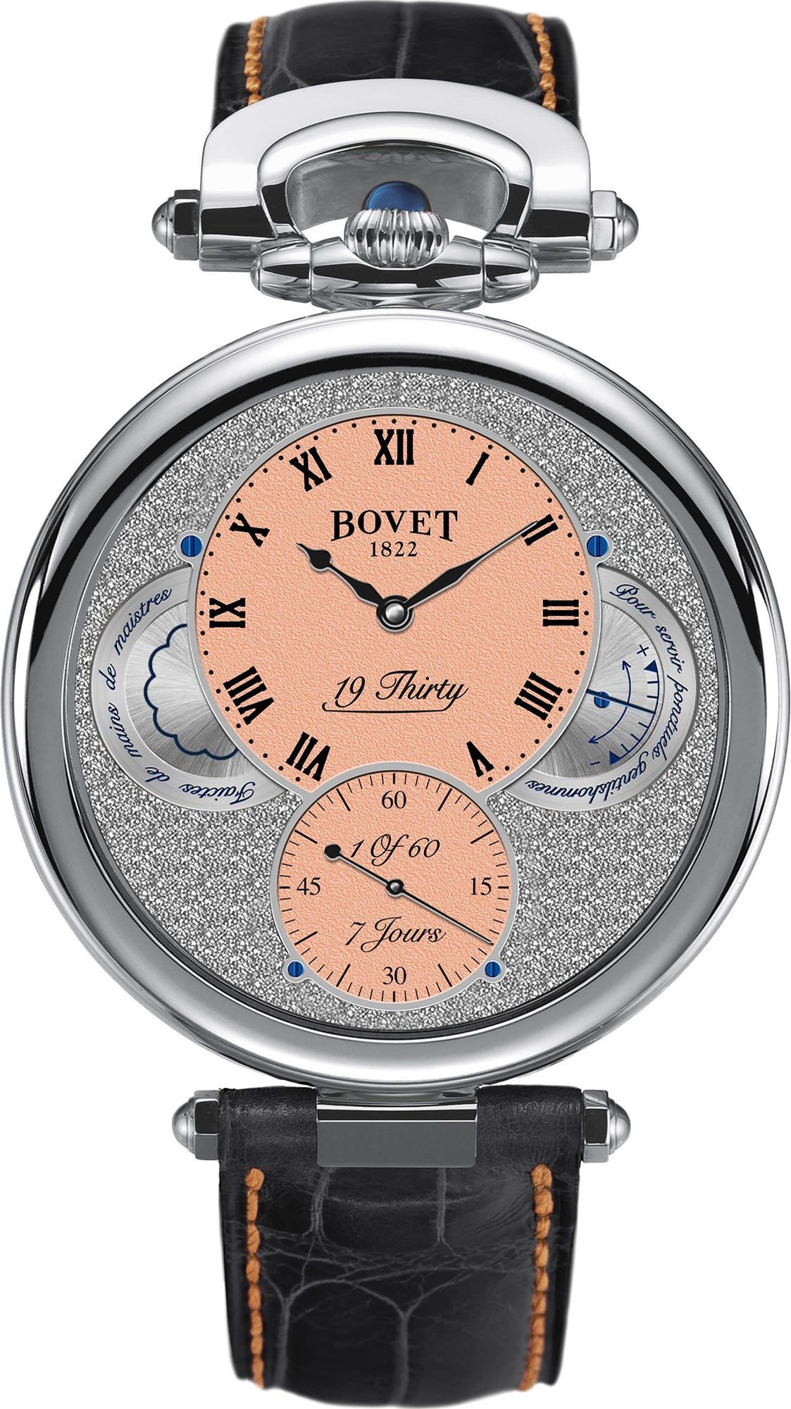 Bovet Fleurier 19Thirty Great Guilloché Salmon Dial 42 mm Manual Winding Watch For Men - 1