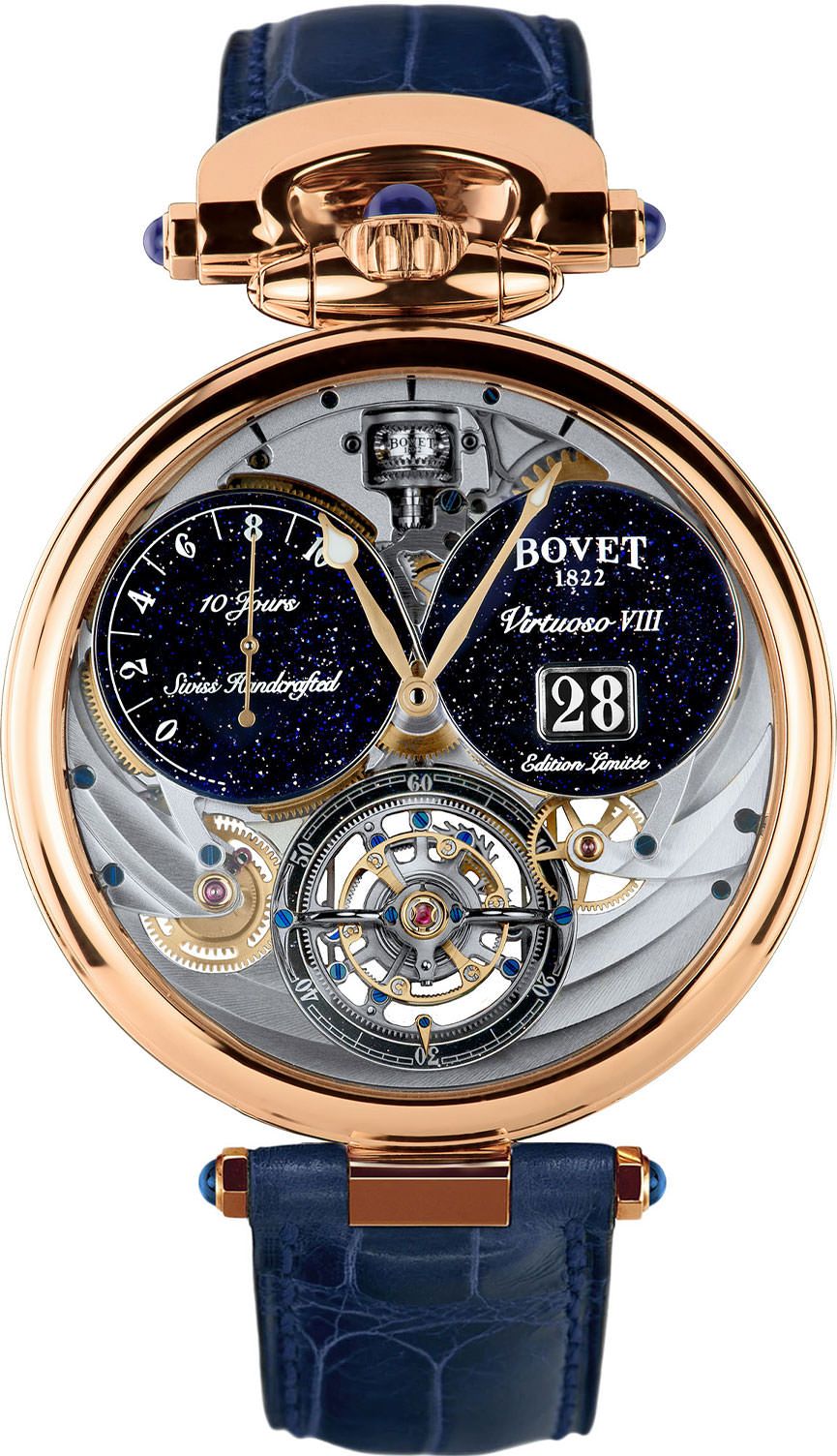 Bovet Fleurier Virtuoso VIII Chapter Two Blue Dial 44 mm Manual Winding Watch For Men - 1