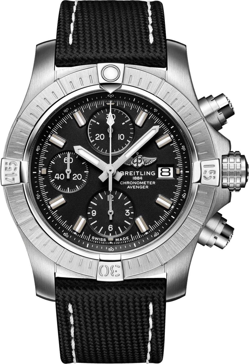 Breitling Avenger  Black Dial 43 mm Automatic Watch For Men - 1