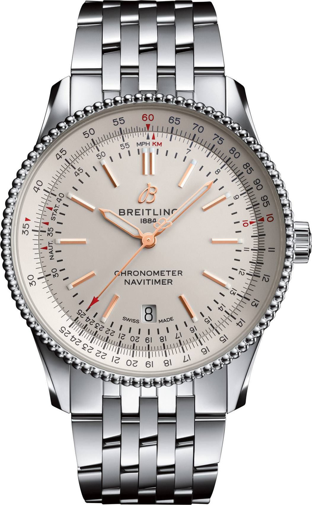 Breitling Navitimer  Silver Dial 41 mm Automatic Watch For Men - 1