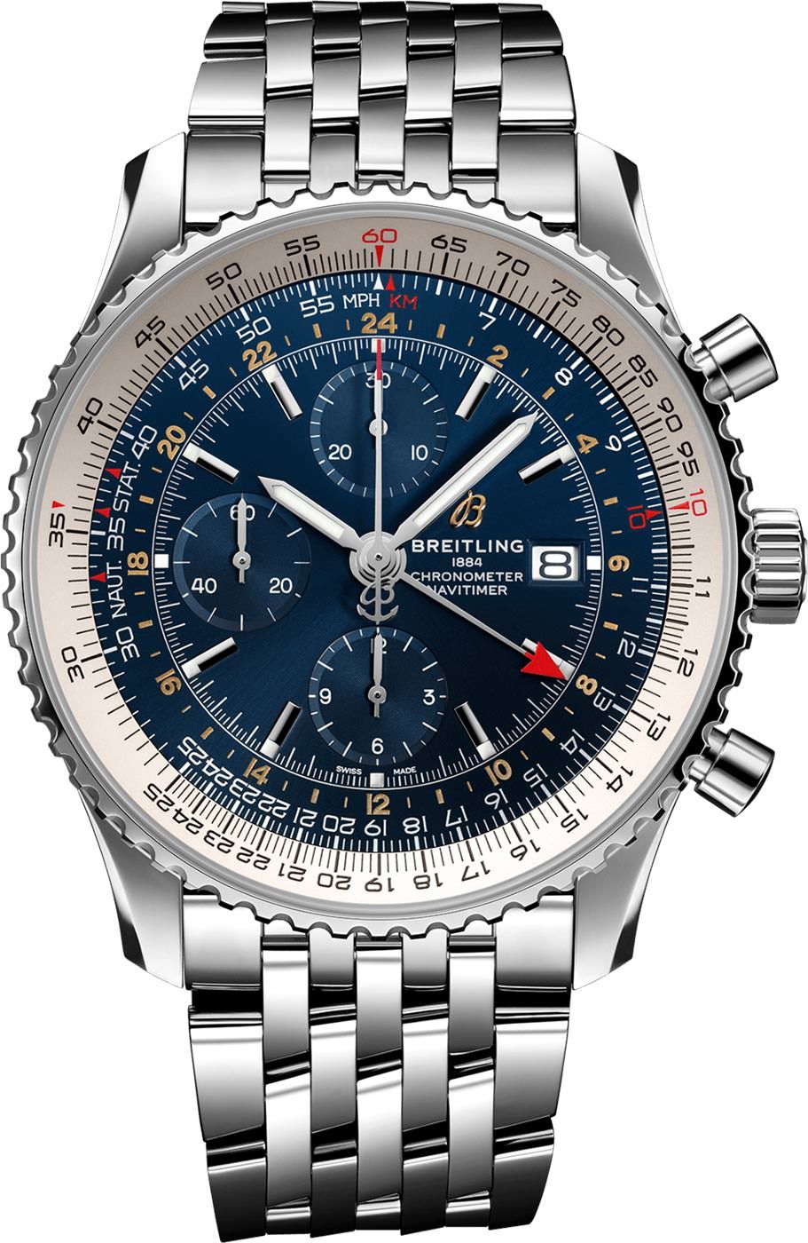 Breitling Navitimer  Blue Dial 46 mm Automatic Watch For Men - 1