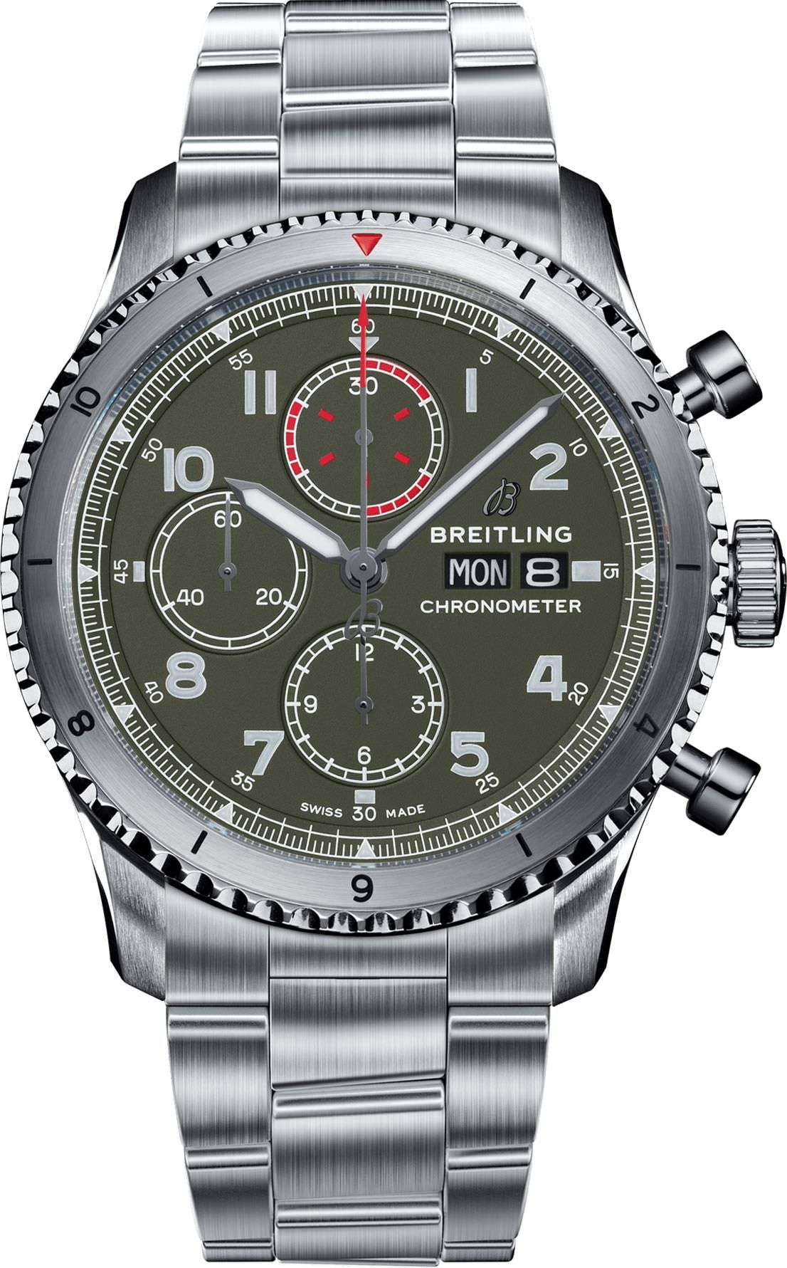 Breitling Classic AVI  Green Dial 43 mm Automatic Watch For Men - 1