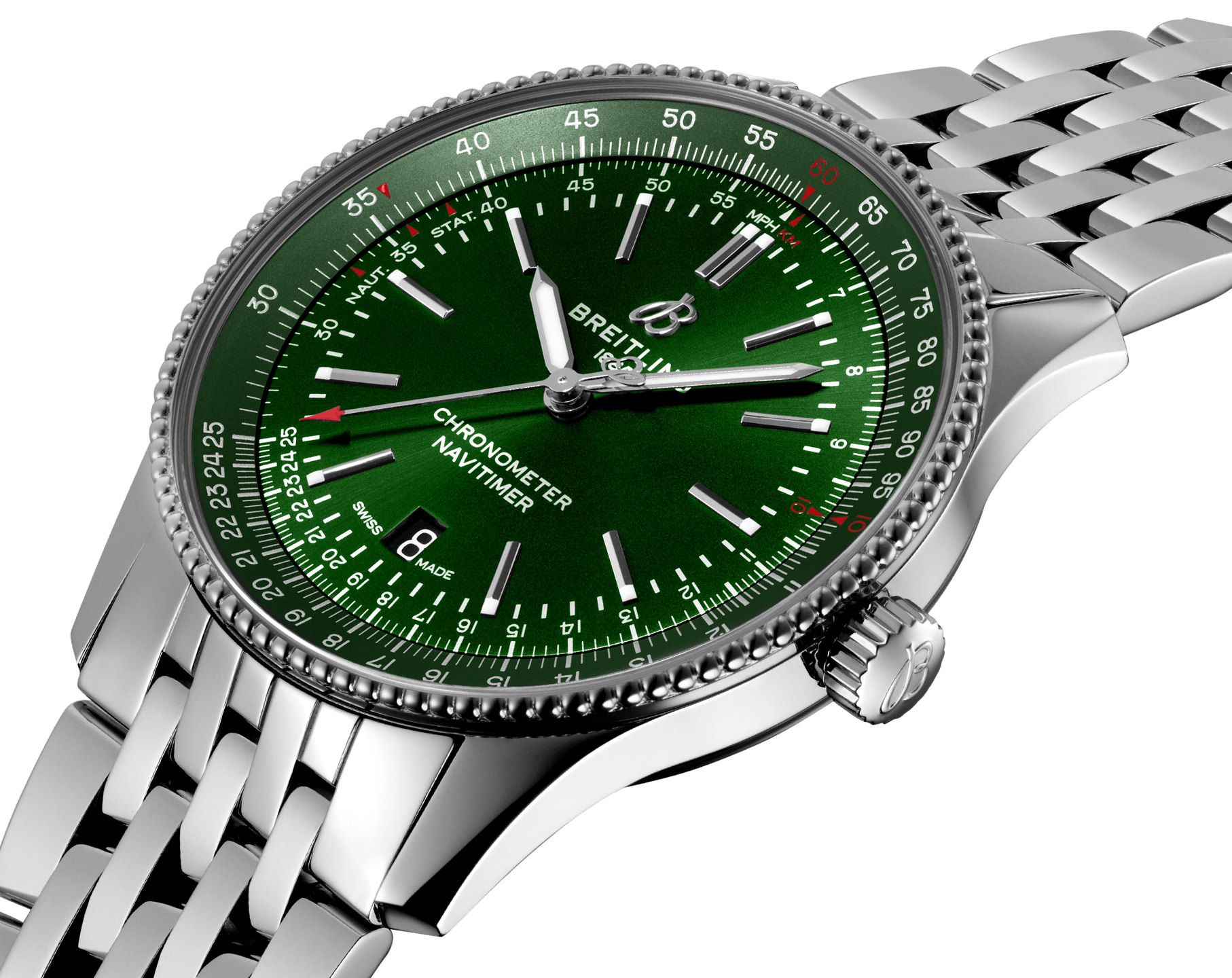 Breitling Navitimer  Green Dial 41 mm Automatic Watch For Men - 2