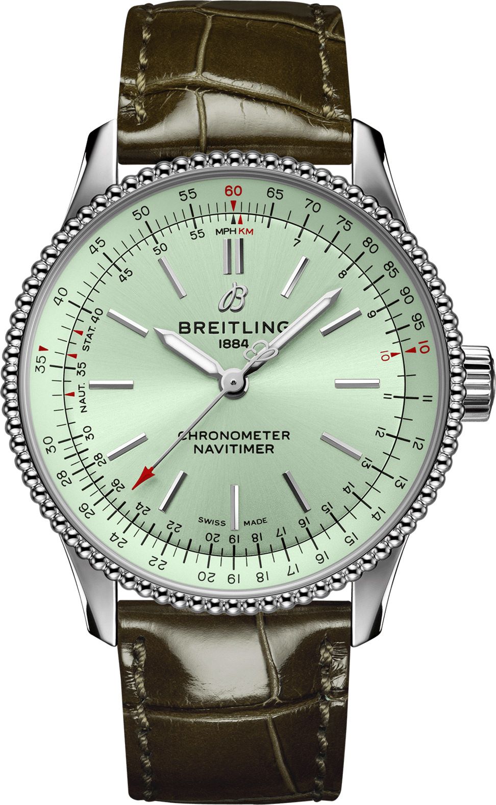 Breitling Navitimer  Green Dial 35 mm Automatic Watch For Men - 1