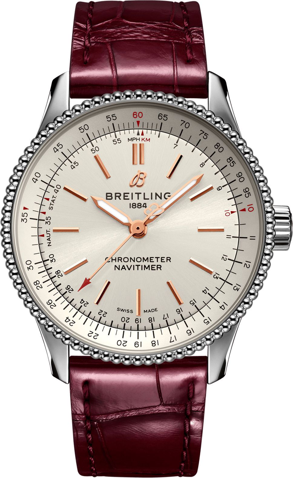 Breitling Navitimer  Silver Dial 35 mm Automatic Watch For Women - 1