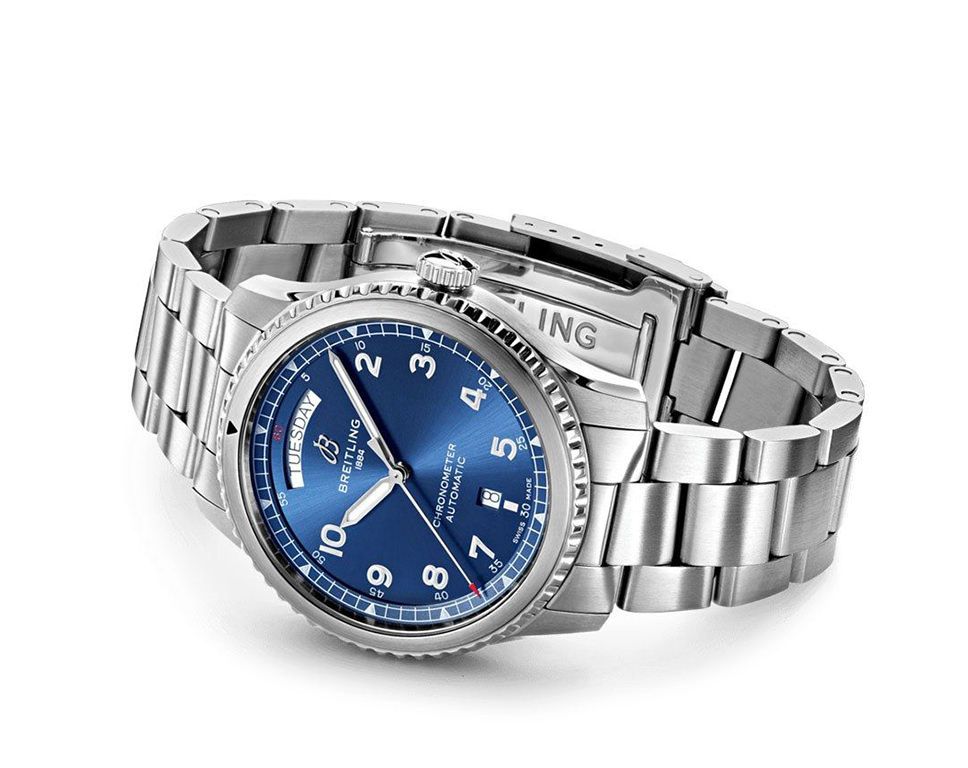 Breitling Classic AVI  Blue Dial 41 mm Automatic Watch For Men - 4