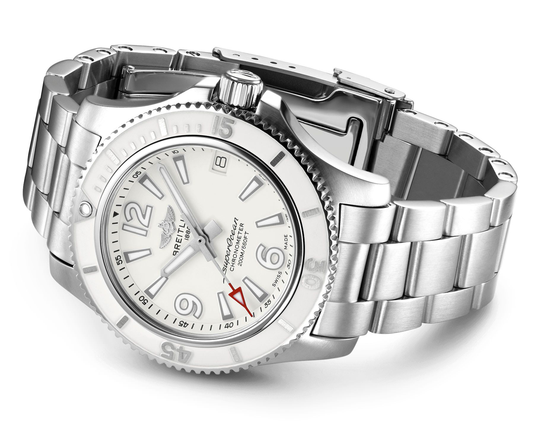 Breitling Superocean  White Dial 36 mm Automatic Watch For Women - 4