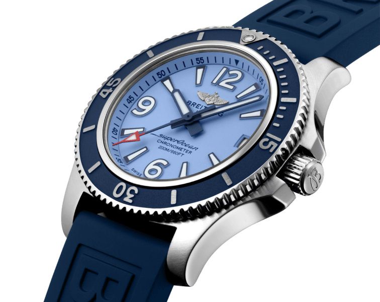 Breitling Superocean  Blue Dial 36 mm Automatic Watch For Women - 3