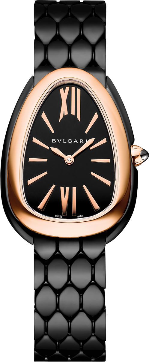 BVLGARI Serpenti  Black Dial 33 mm Quartz Watch For Women - 1