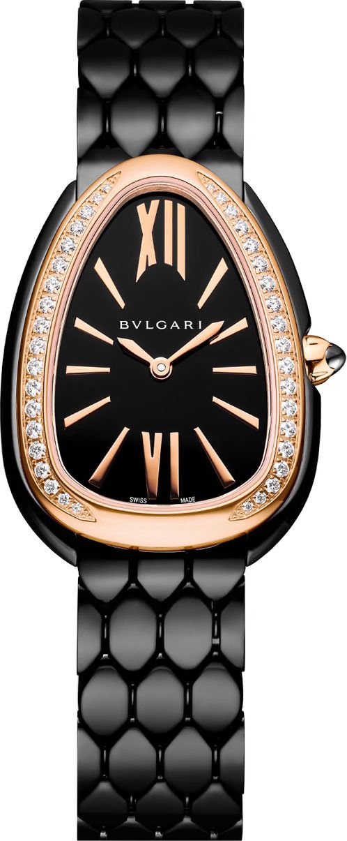 BVLGARI Serpenti  Black Dial 33 mm Quartz Watch For Women - 1