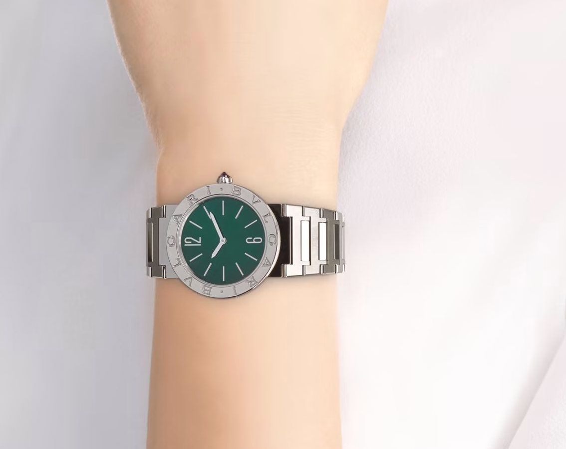 BVLGARI BVLGARI BVLGARI  Green Dial 33 mm Quartz Watch For Women - 4