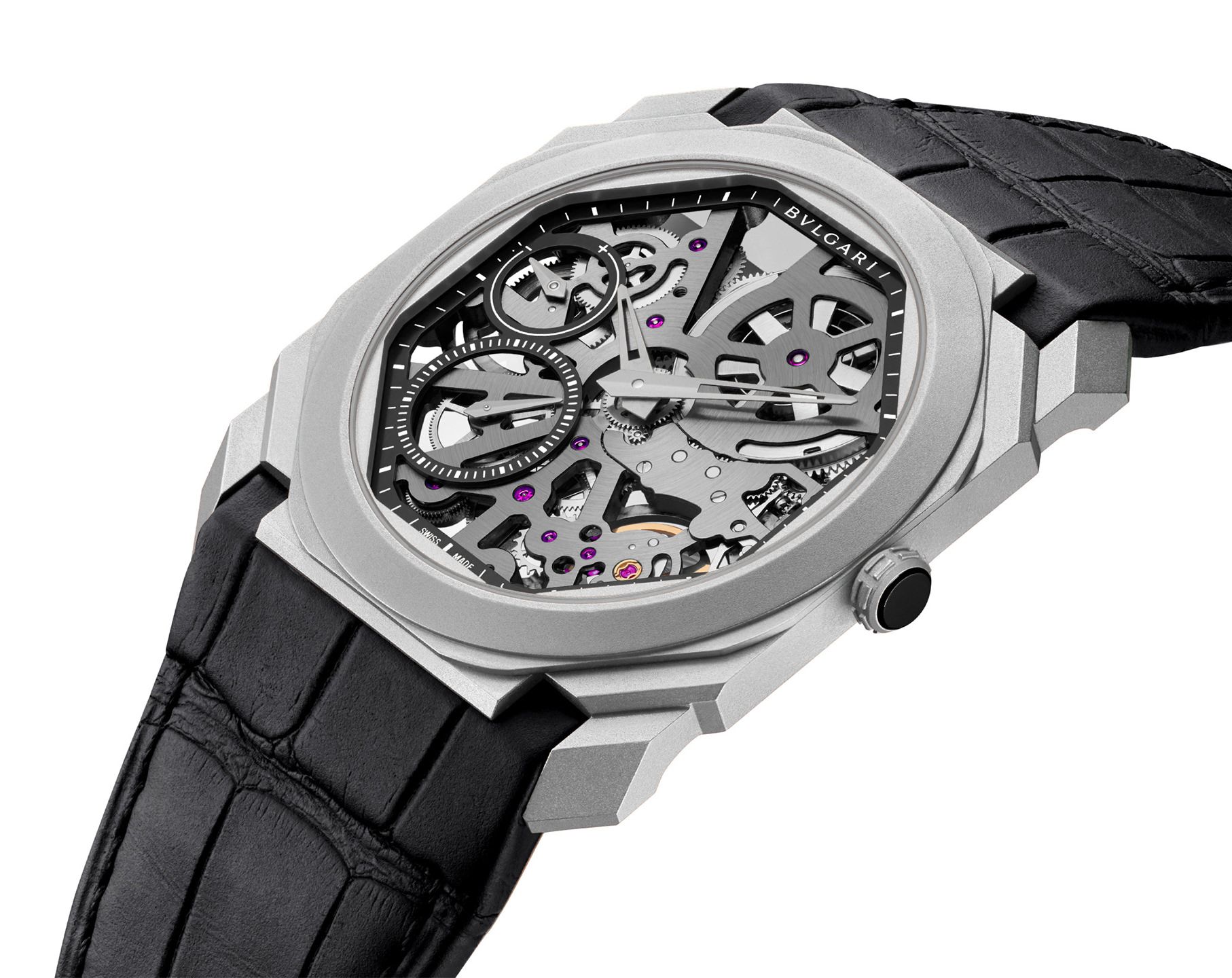 BVLGARI Octo Finissimo Skeleton Dial 40 mm Manual Winding Watch For Men - 3