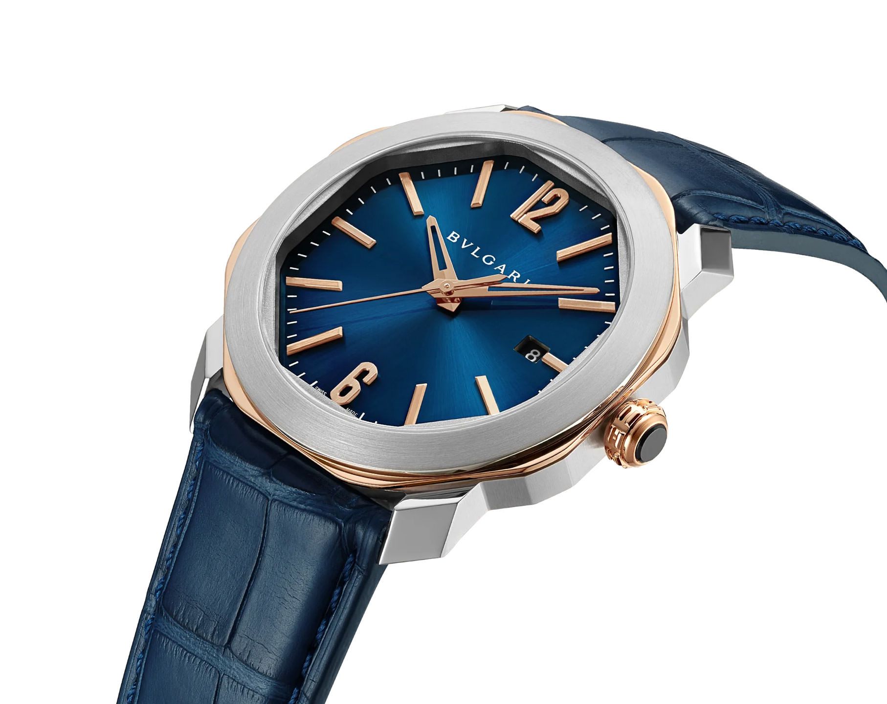 BVLGARI Octo Roma Blue Dial 41 mm Automatic Watch For Men - 2