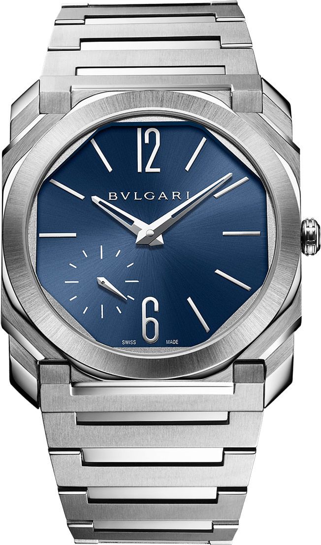 BVLGARI Octo Finissimo Blue Dial 40 mm Automatic Watch For Men - 1