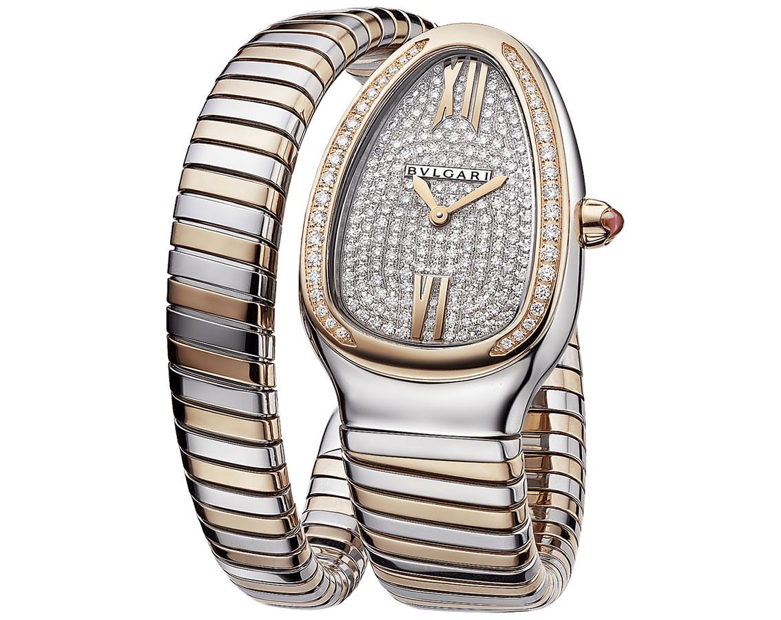 BVLGARI Serpenti  Diamond Paved Dial 35 mm Quartz Watch For Women - 2