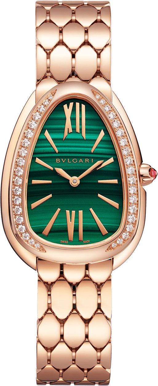 BVLGARI Serpenti  Green Dial 33 mm Quartz Watch For Women - 1