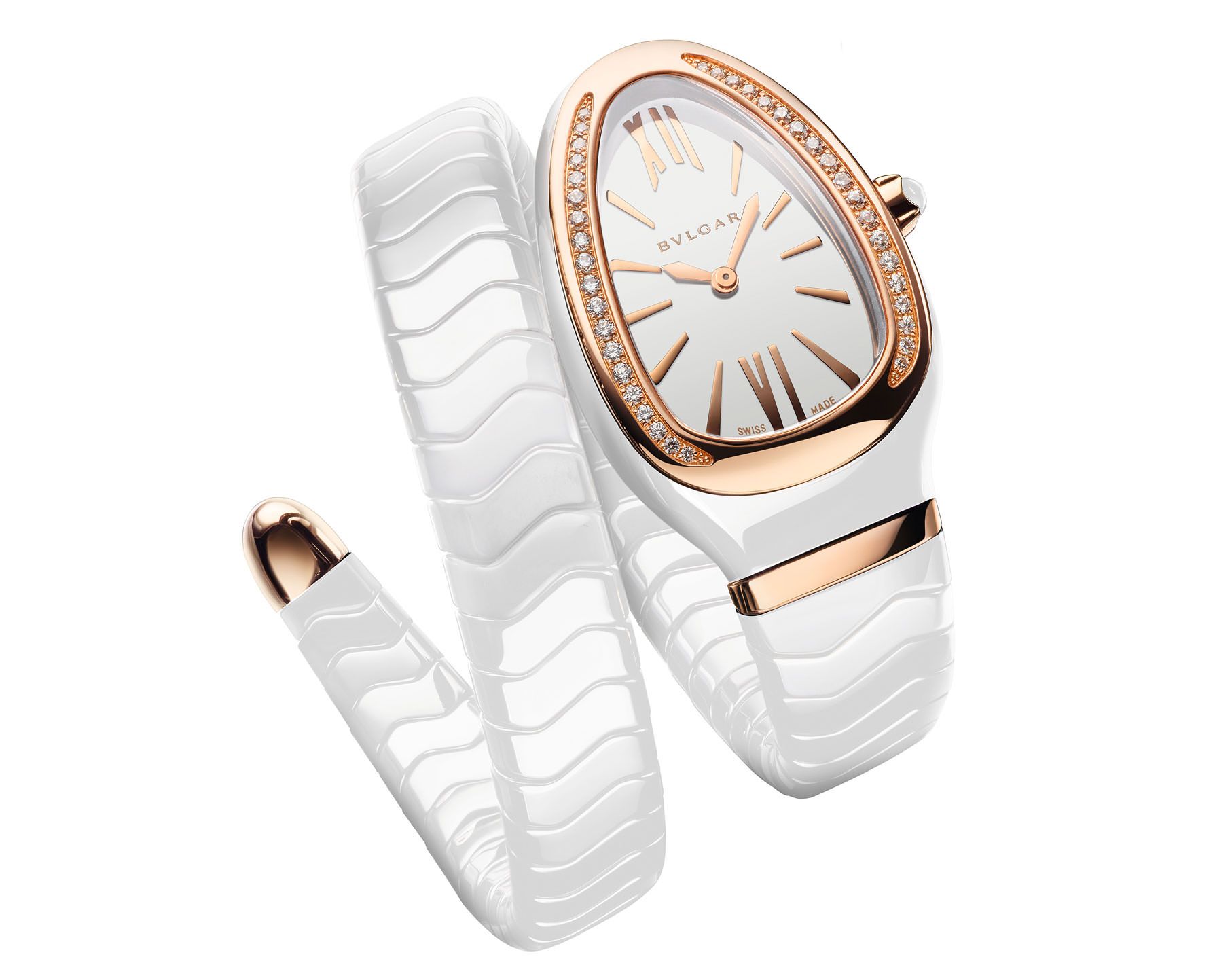 BVLGARI Serpenti  White Dial 35 mm Quartz Watch For Women - 3