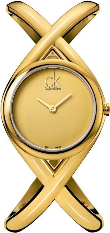 Calvin Klein Enlace  Champagne Dial 28 mm Quartz Watch For Women - 1