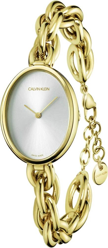 Calvin Klein Statement  Silver Dial 37 mm Quartz Watch For Women - 1