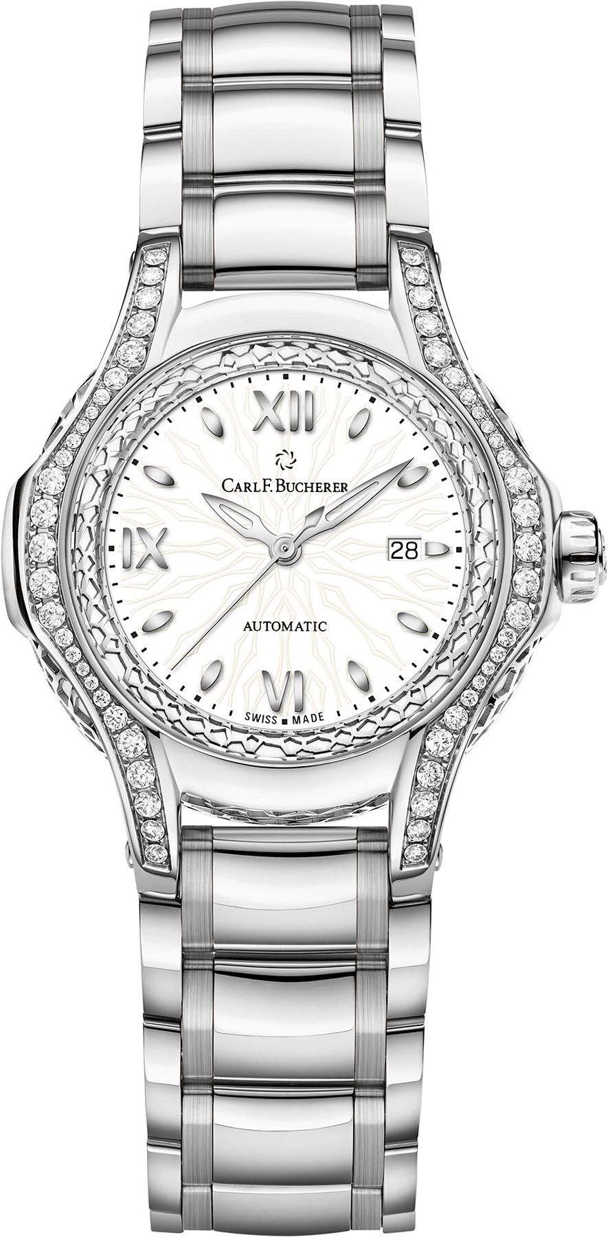 Carl F. Bucherer Pathos Diva Silver Dial 34 mm Automatic Watch For Women - 1