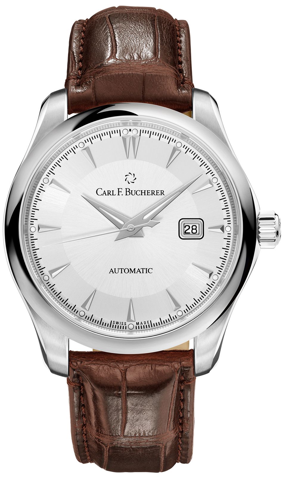 Carl F. Bucherer Manero AutoDate Silver Dial 42 mm Automatic Watch For Men - 1