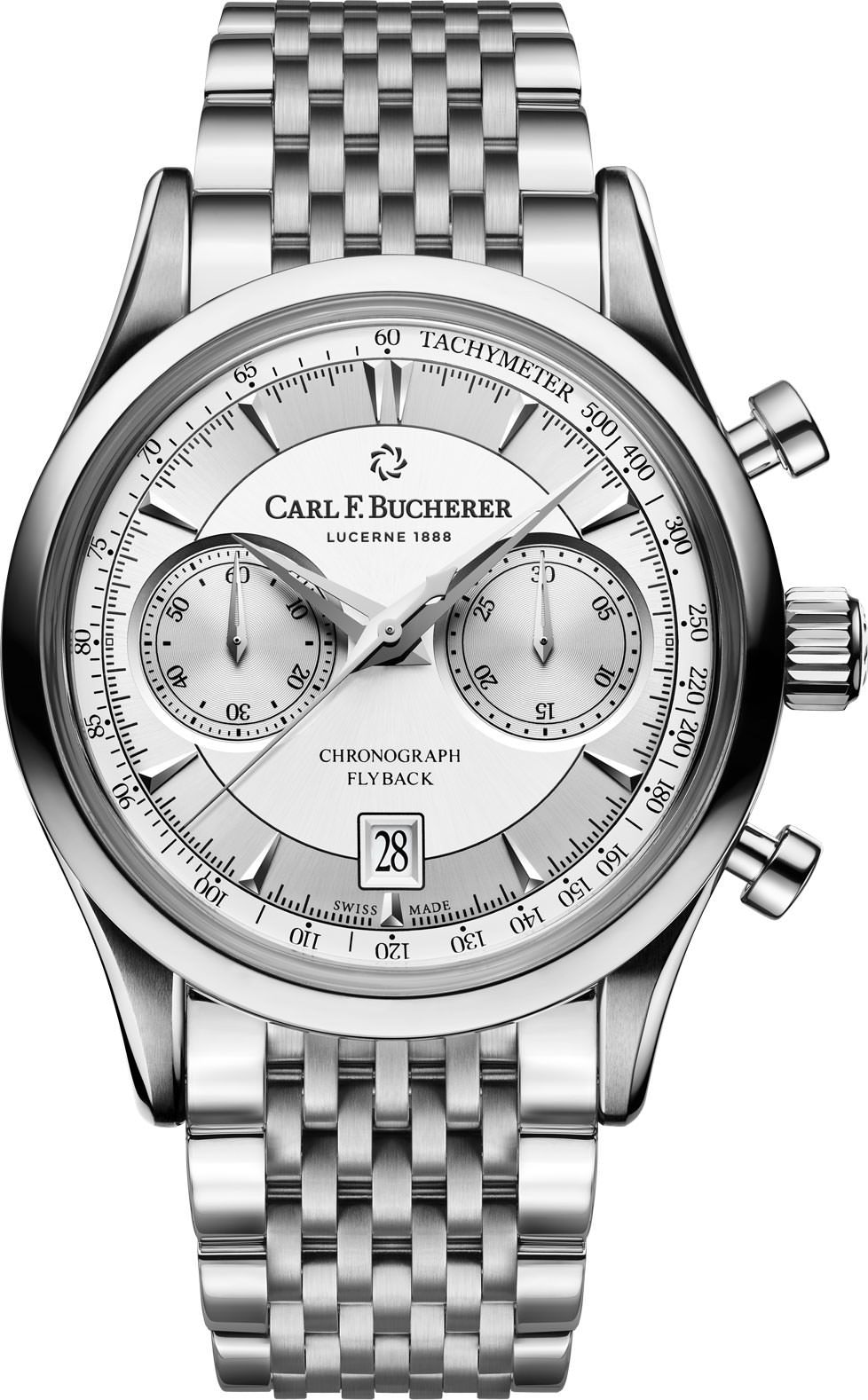 Carl F. Bucherer Manero Flyback Silver Dial 43 mm Automatic Watch For Men - 1