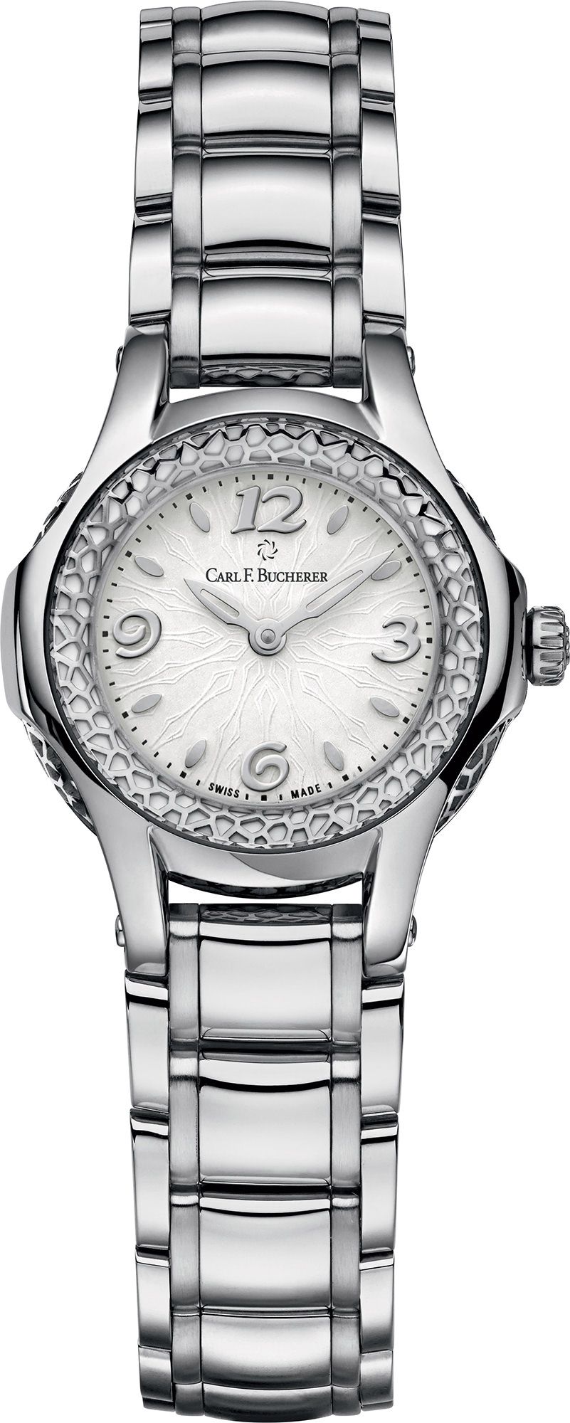 Carl F. Bucherer Pathos Princess White Dial 25 mm Quartz Watch For Women - 1