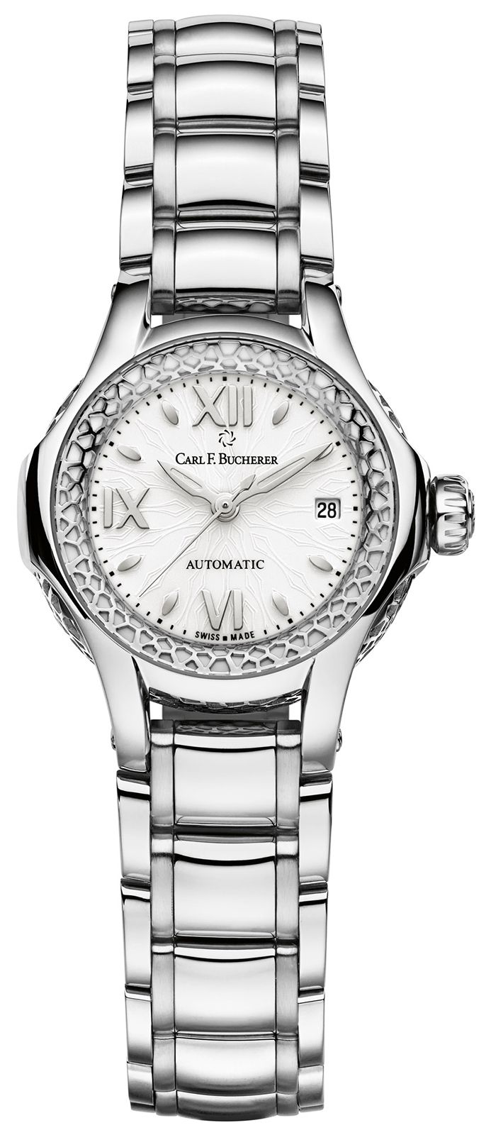 Carl F. Bucherer Pathos Queen White Dial 26.5 mm Automatic Watch For Women - 1