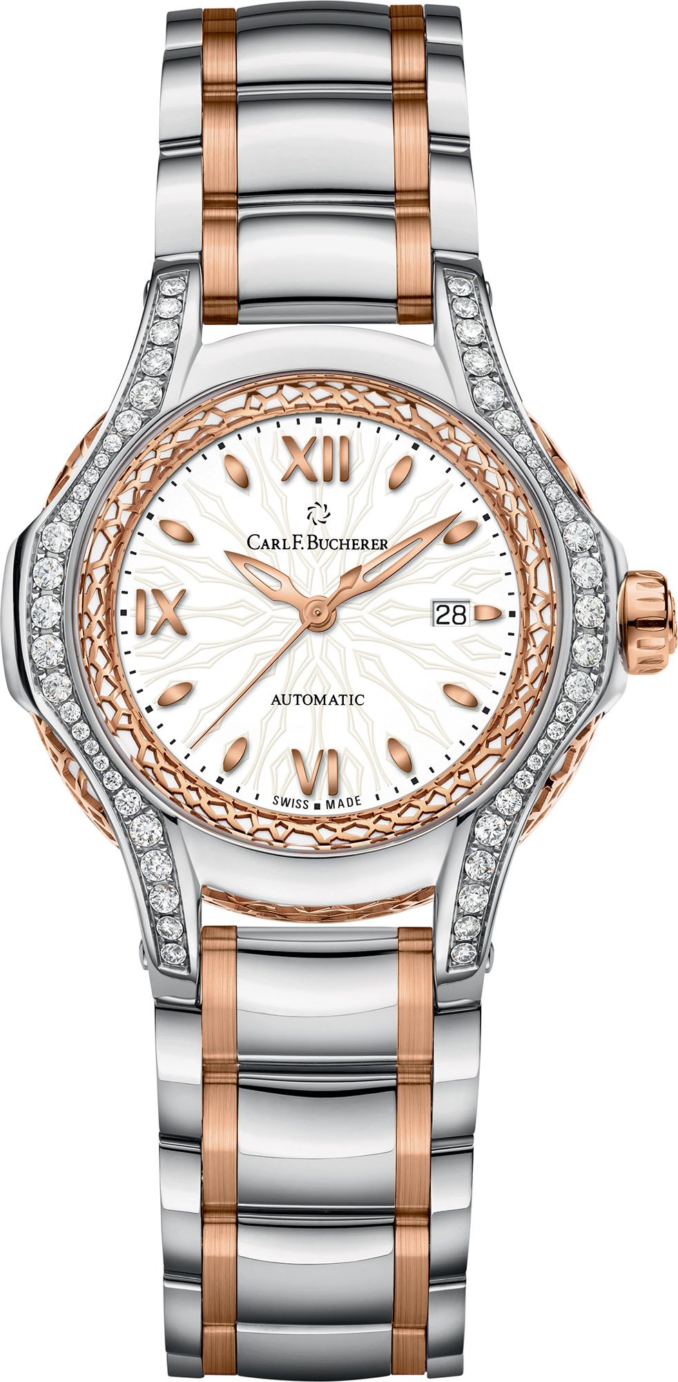 Carl F. Bucherer Pathos Diva White Dial 34 mm Automatic Watch For Women - 1