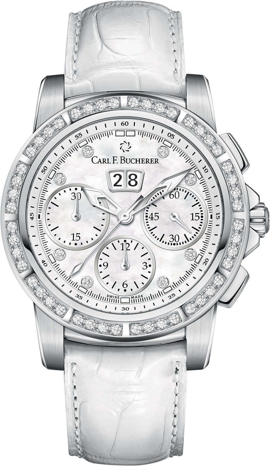 Carl F. Bucherer Patravi ChronoDate White Dial 40 mm Automatic Watch For Men - 1