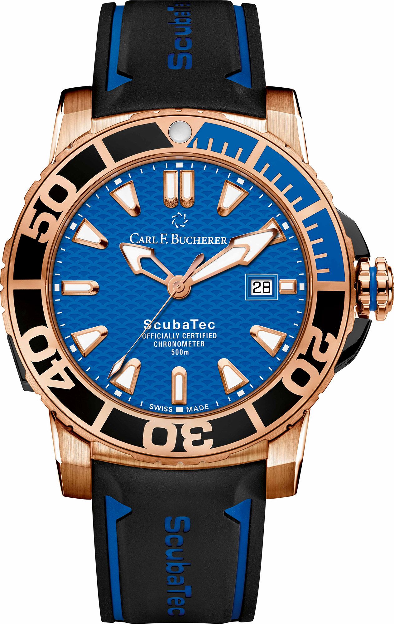 Carl F. Bucherer Patravi ScubaTec Blue Dial 44.6 mm Automatic Watch For Men - 1