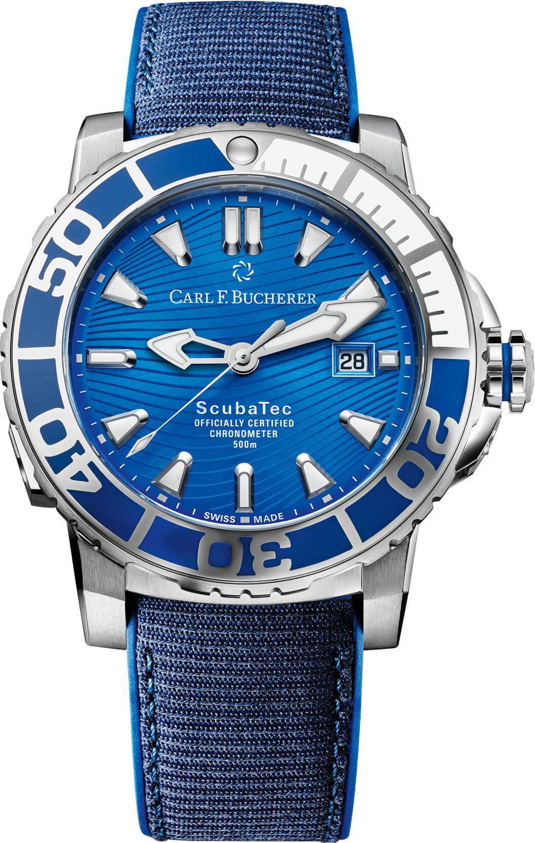 Carl F. Bucherer Patravi ScubaTec Blue Dial 44.60 mm Automatic Watch For Men - 1