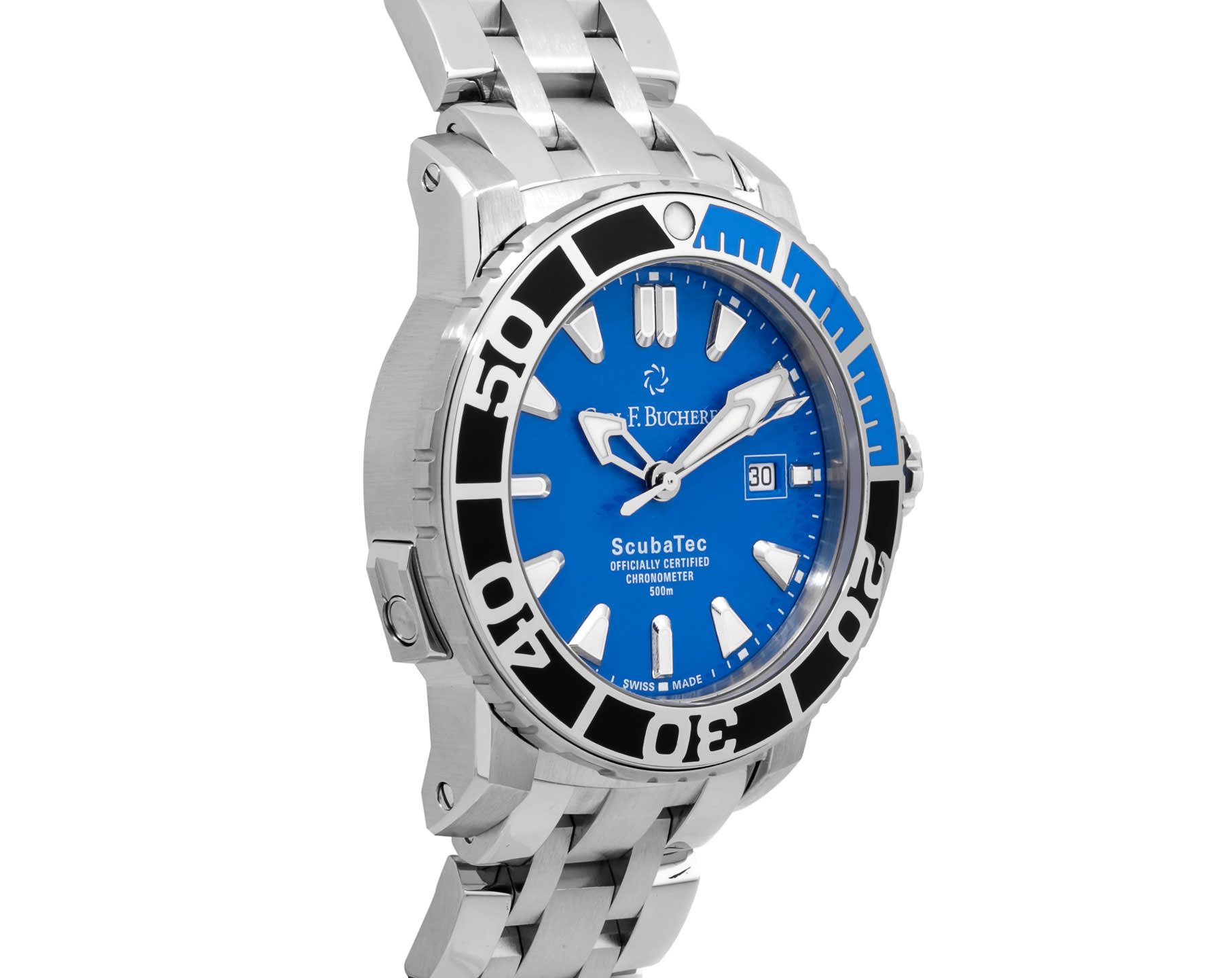 Carl F. Bucherer Patravi ScubaTec Blue Dial 44.6 mm Automatic Watch For Men - 3