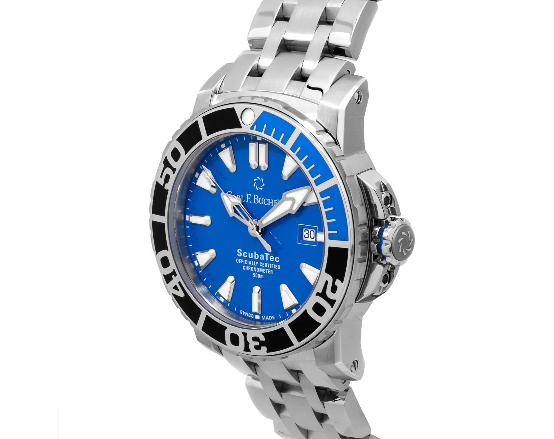 Carl F. Bucherer Patravi ScubaTec Blue Dial 44.6 mm Automatic Watch For Men - 4