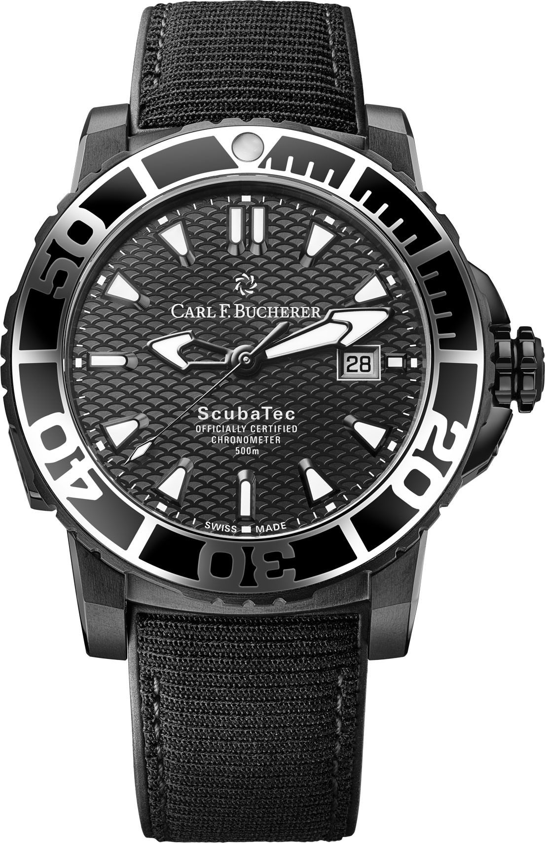 Carl F. Bucherer Patravi ScubaTec Black Dial 44.60 mm Automatic Watch For Men - 1