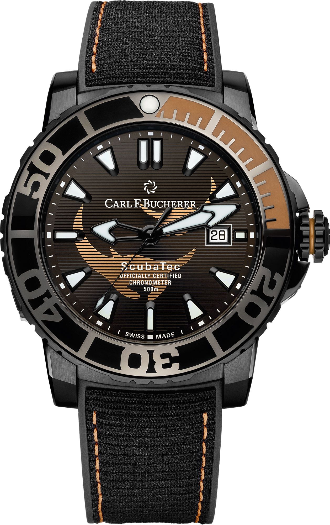 Carl F. Bucherer Patravi ScubaTec Black Dial 44.6 mm Automatic Watch For Men - 1