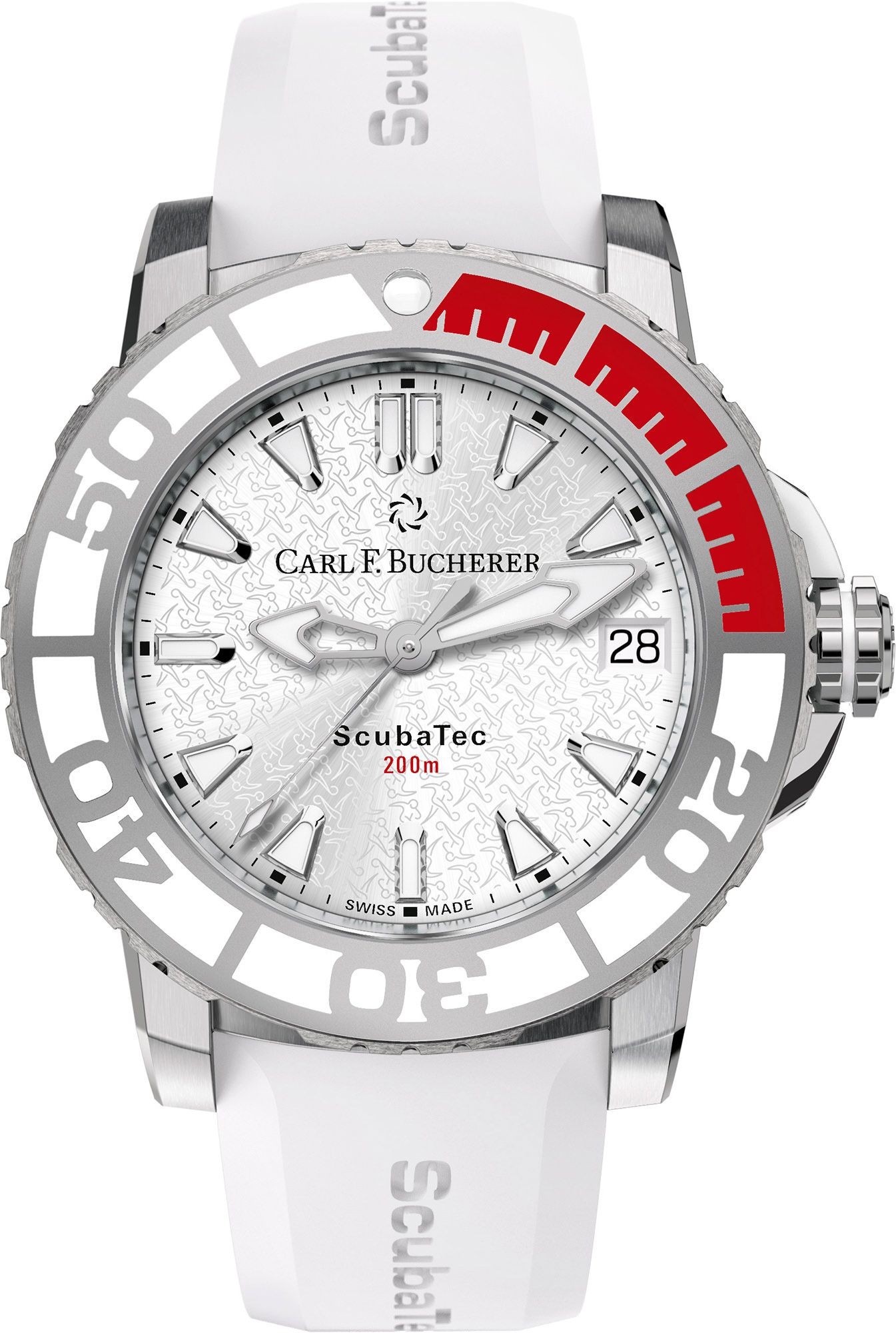 Carl F. Bucherer Patravi ScubaTec White Dial 36.5 mm Automatic Watch For Women - 1