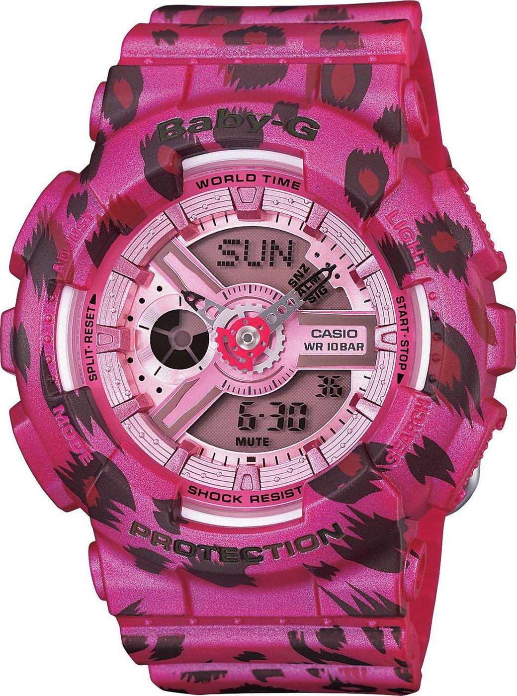 Casio Baby G Tandem Pink Dial 43.4 mm Quartz Watch For Women - 1