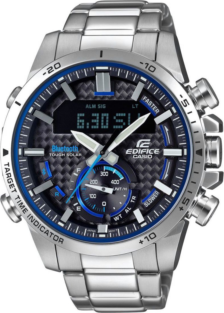 Casio Edifice  Grey Dial 49.2 mm Quartz Watch For Men - 1