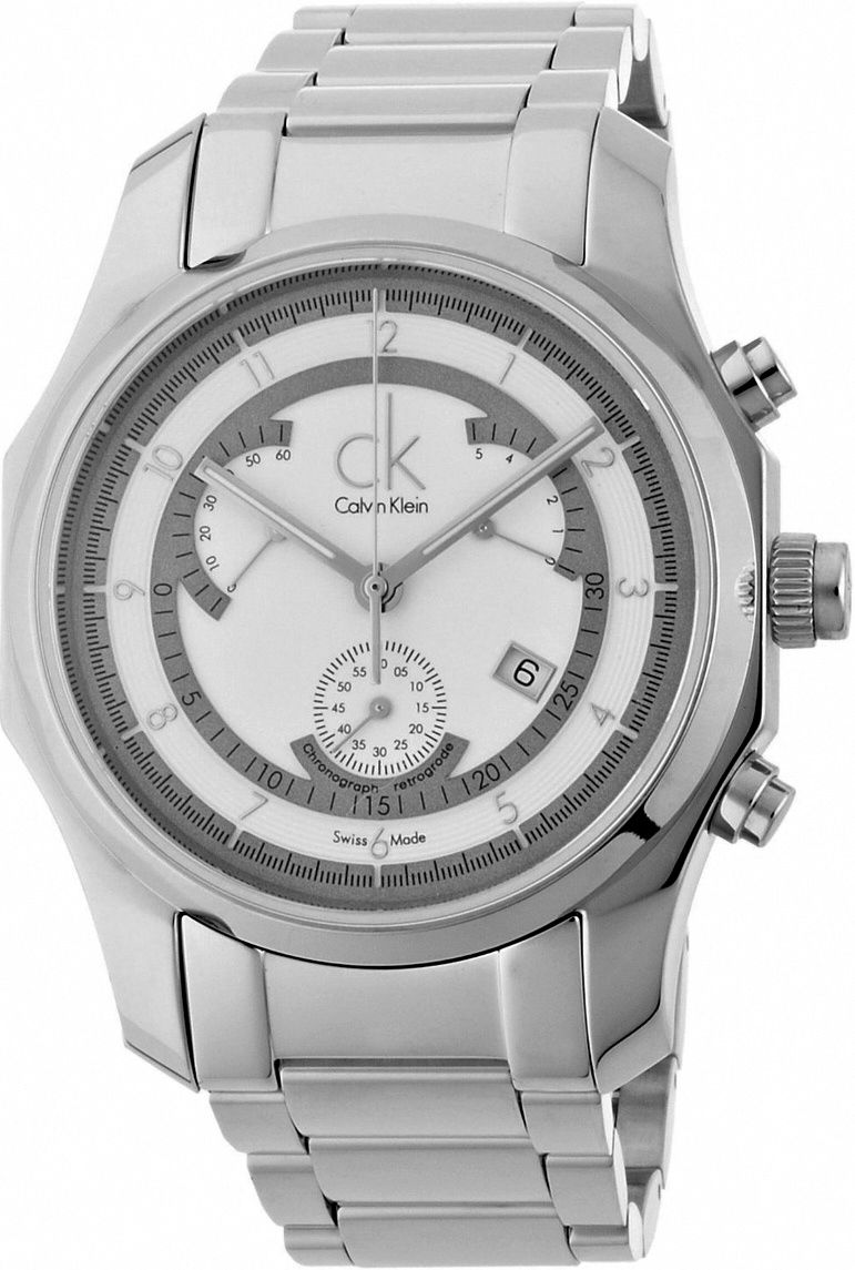 Calvin Klein Retro  White Dial 43 mm Quartz Watch For Men - 1