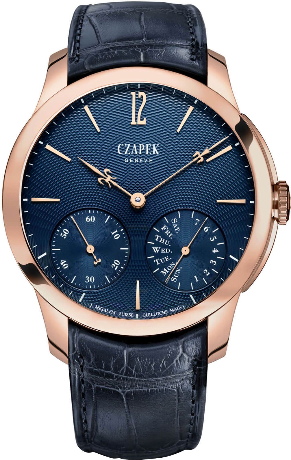 Czapek Quai Des Bergues  Blue Dial 42.5 mm Manual Winding Watch For Men - 1