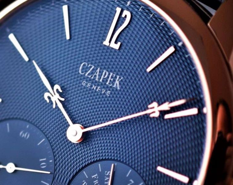 Czapek Quai Des Bergues  Blue Dial 42.5 mm Manual Winding Watch For Men - 3