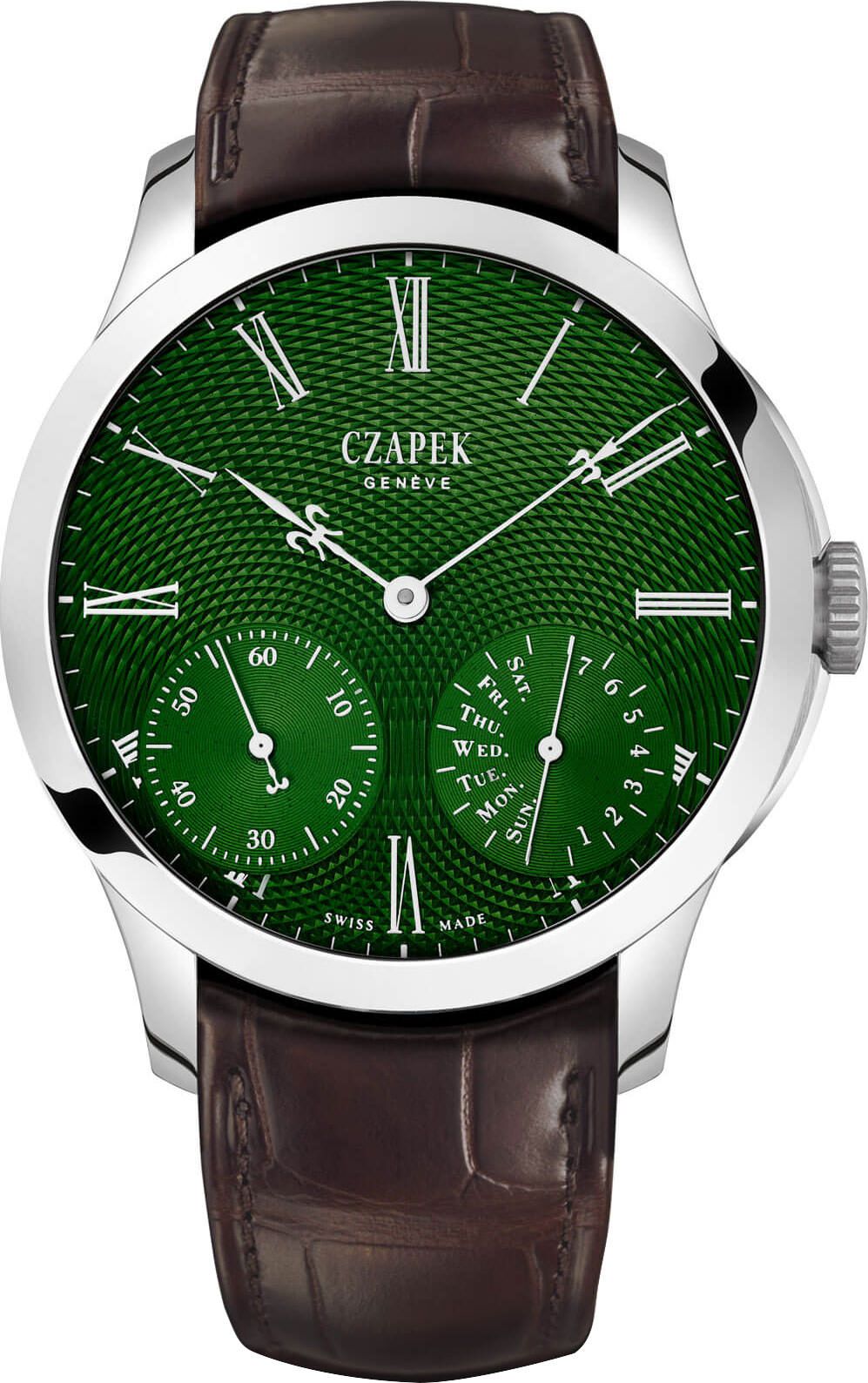 Czapek Quai Des Bergues  Green Dial 42.5 mm Manual Winding Watch For Men - 1