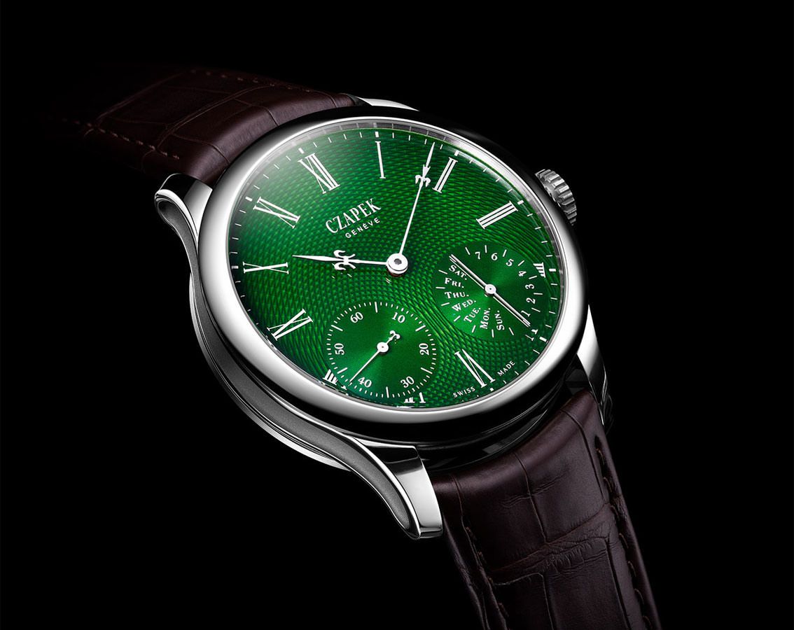 Czapek Quai Des Bergues  Green Dial 42.5 mm Manual Winding Watch For Men - 2