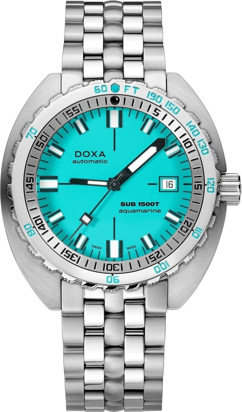 Doxa SUB 1500T Aquamarine Turquoise Dial 45 mm Automatic Watch For Men - 1