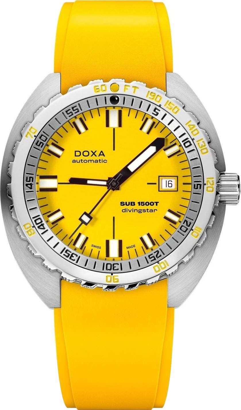 Doxa SUB 1500T Divingstar Yellow Dial 45 mm Automatic Watch For Men - 1