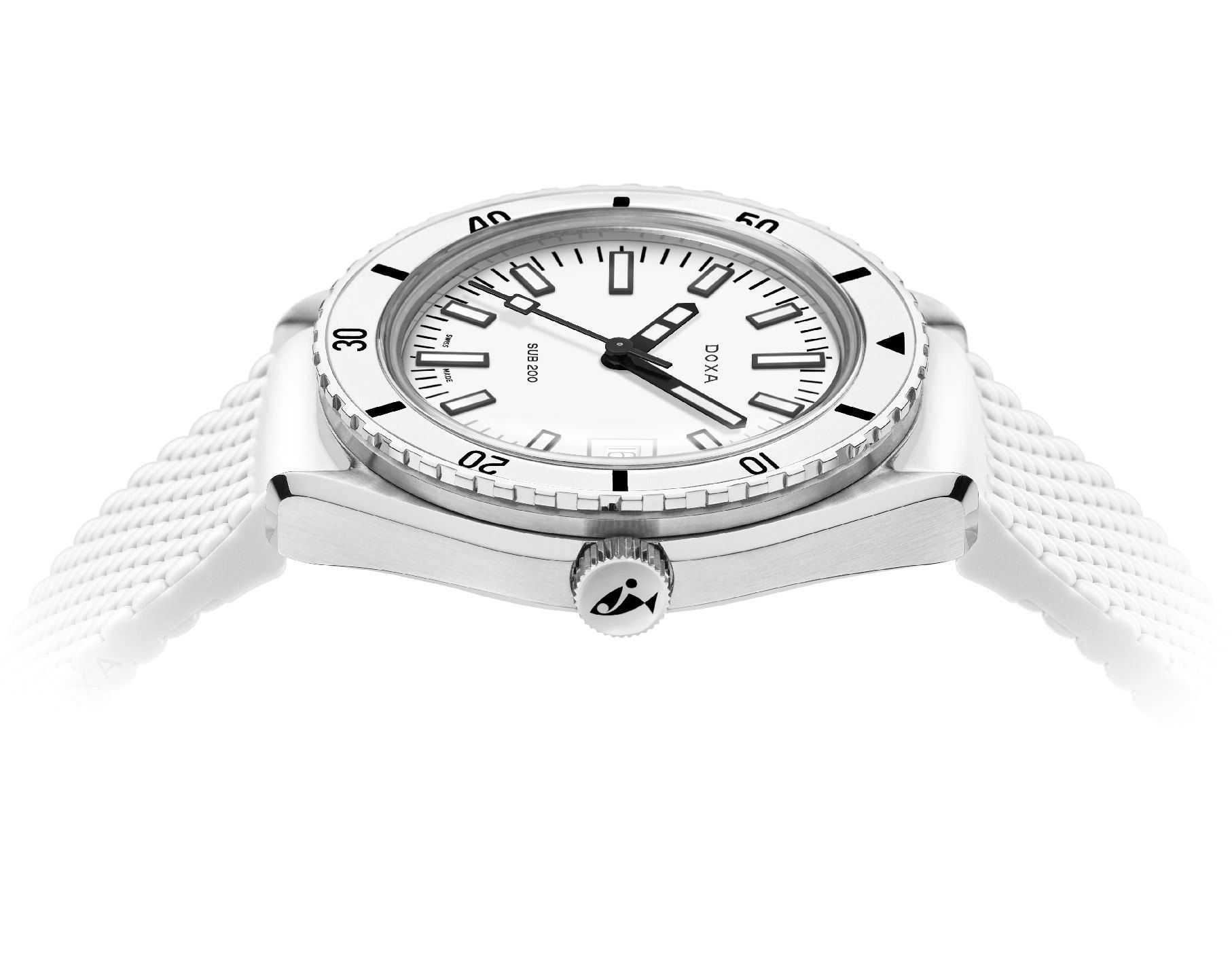 Doxa SUB 200 Whitepearl White Dial 42 mm Automatic Watch For Men - 3