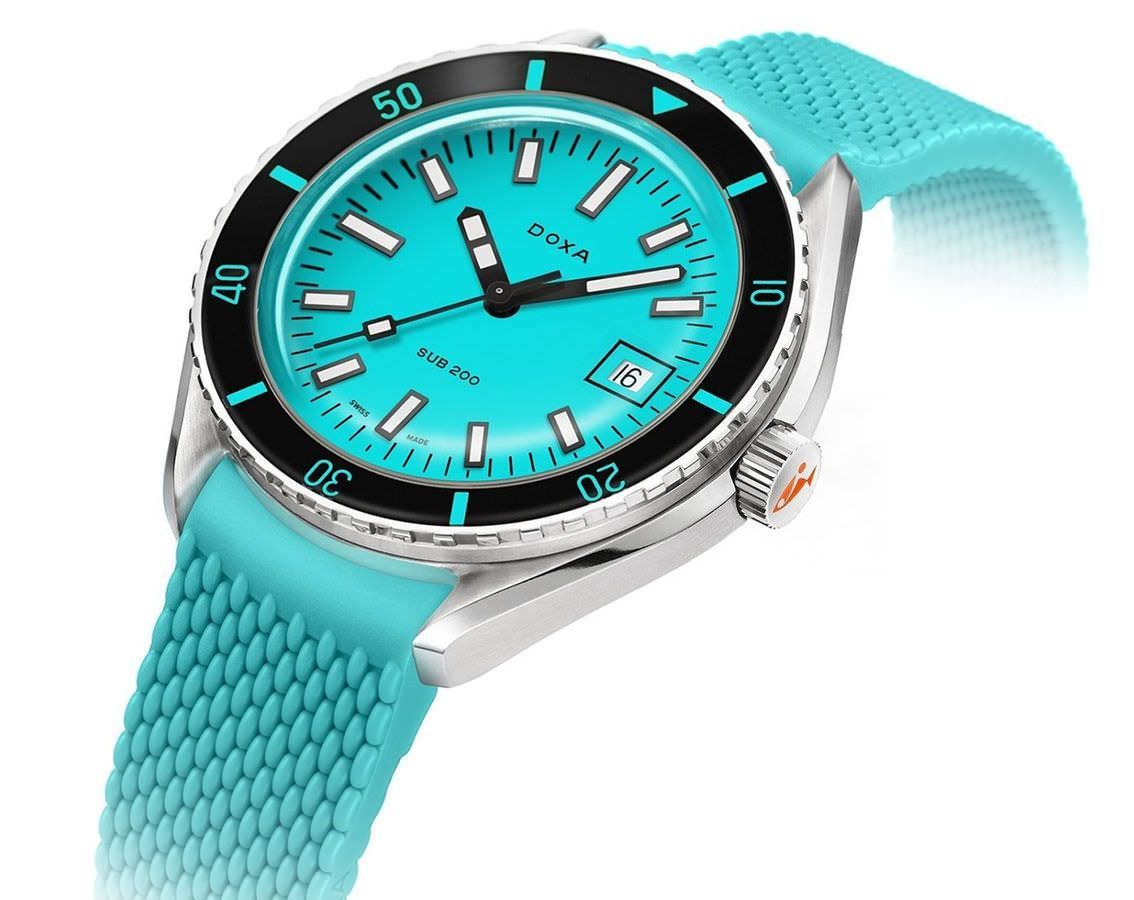 Doxa SUB 200 Aquamarine Turquoise Dial 42 mm Automatic Watch For Men - 2