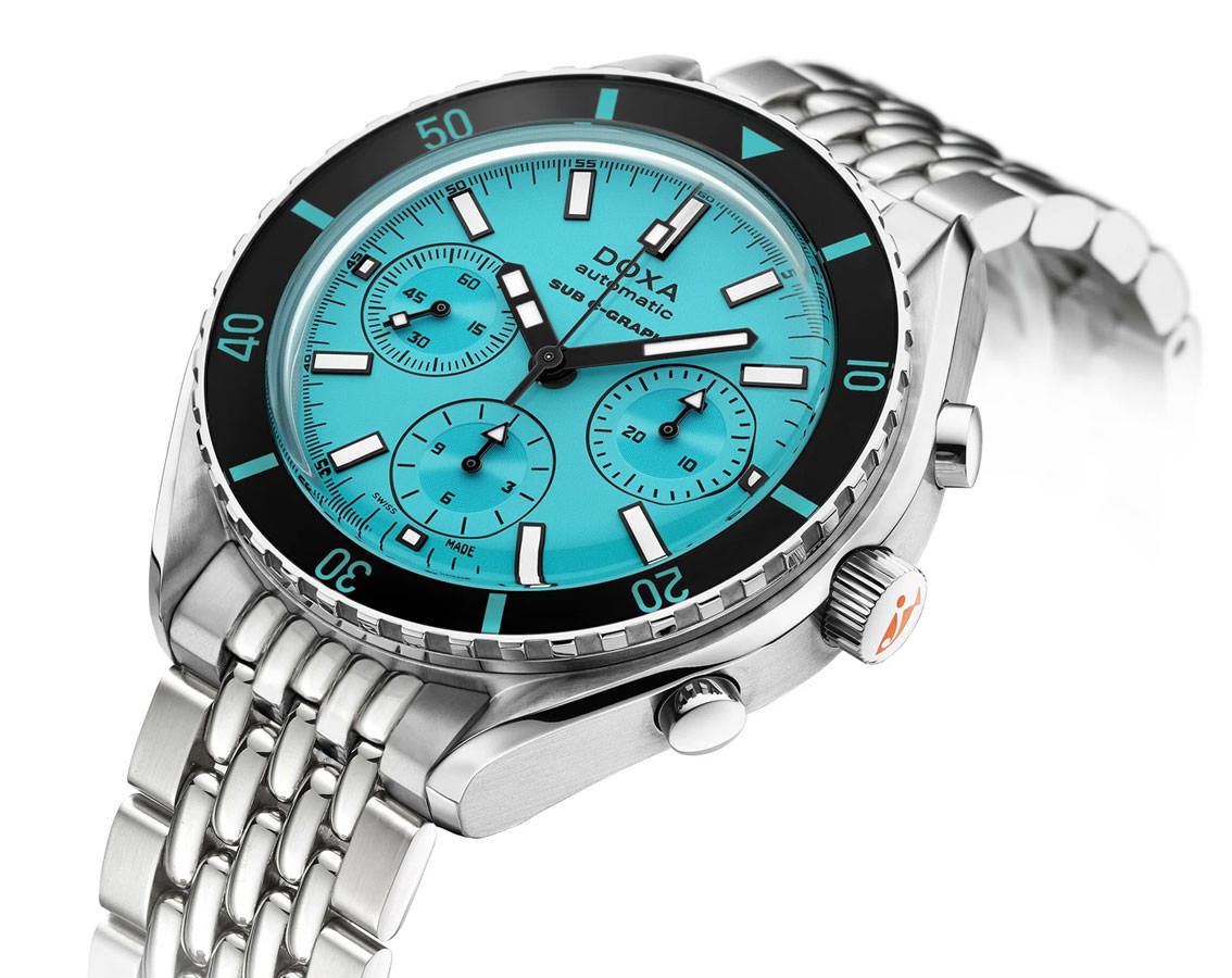 Doxa SUB 200 C-GRAPH Aquamarine Blue Dial 45 mm Automatic Watch For Men - 2